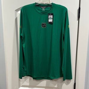 UA Notre Dame Green Long Sleeve Tee